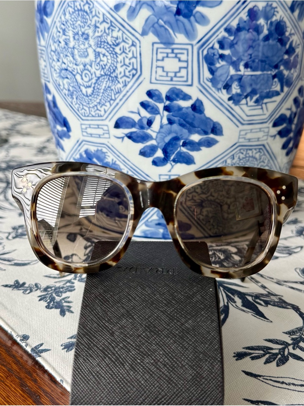 Celine Tortoiseshell Round-Square Sunglasses - Brown/Black